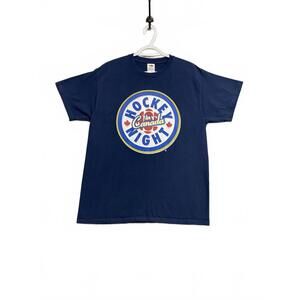 HOCKEY NIGHT IN CANADA CBC SPORTS BLUE LARGE SHIRT TEE FOTL GYM NHL BUDWEISER
